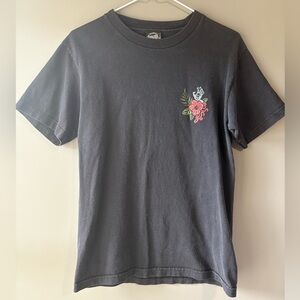 SANTA CRUZ Men's S/S T-Shirt SCREAMING HAND FLOWER - BLK - Small -